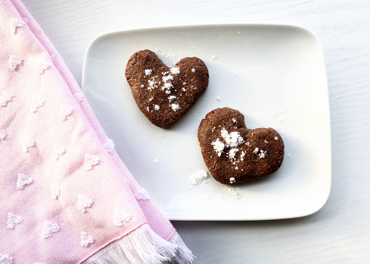 low carb brownies, 2 hearts